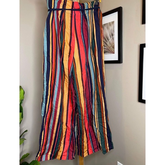 Anthropologie Farm Rio Striped Wide-Leg Pants - Picture 6 of 7